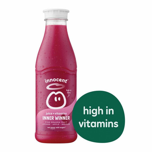 Innocent Plus Inner Winner dragon fruit lychee juice 750ml, UK version