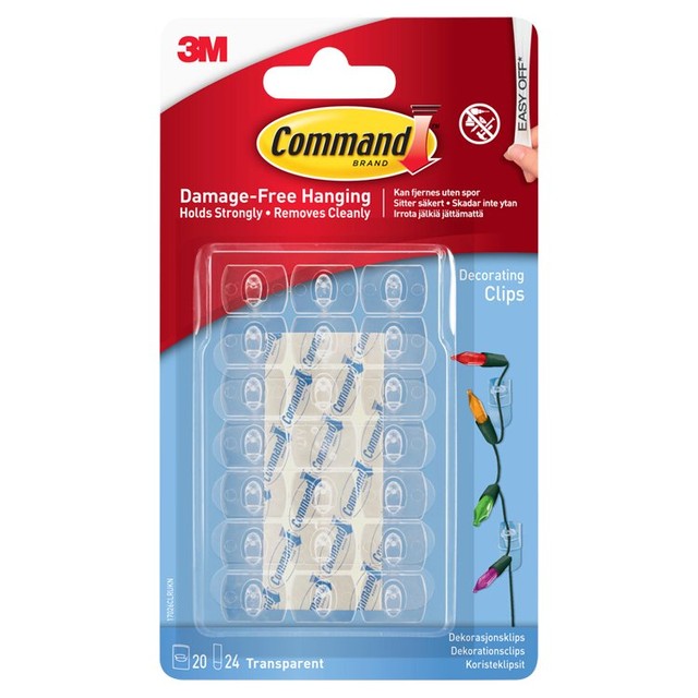 Command Clear Decorating Clips Mini - British product
