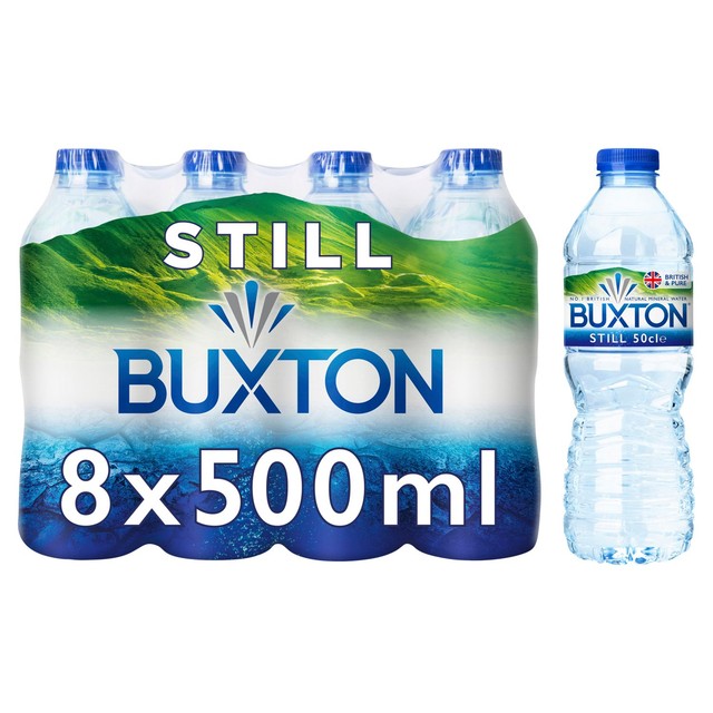 Buxton still mineral water 8 x 500ml - British product