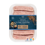 M&S pork chipolatas 12 pack 375g, imported from the UK