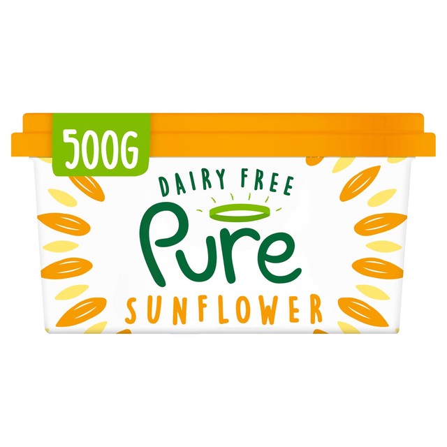 Pure Dairy Free Sunflower Spread 500g, imported from the UK