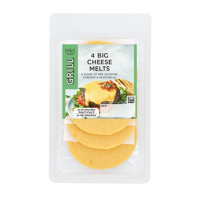 M&S Big Cheese Burger Melts 4 cheese slices 140g - British product