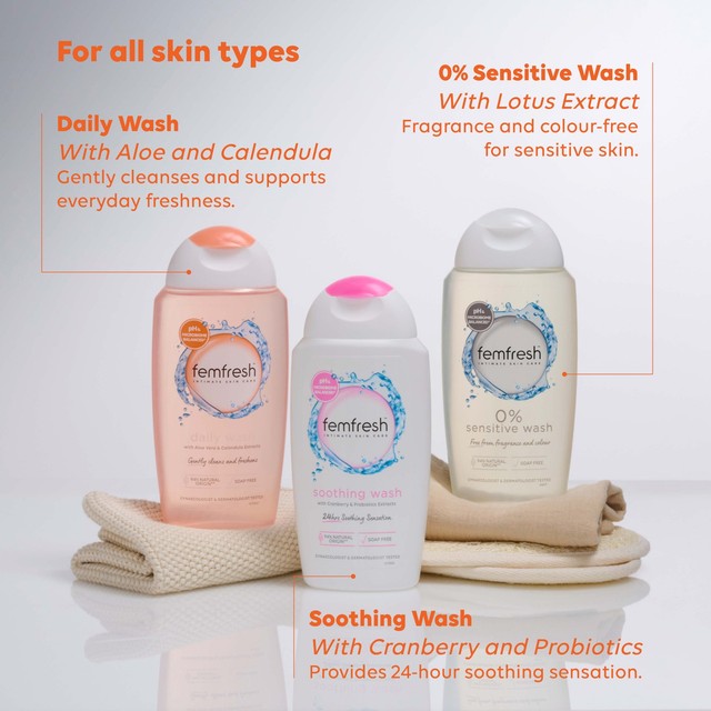Femfresh Natural Balance Daily Intimate Wash 250ml - British product