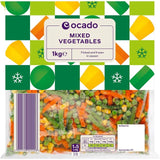 Ocado Frozen Mixed Vegetables 1kg, imported from the UK