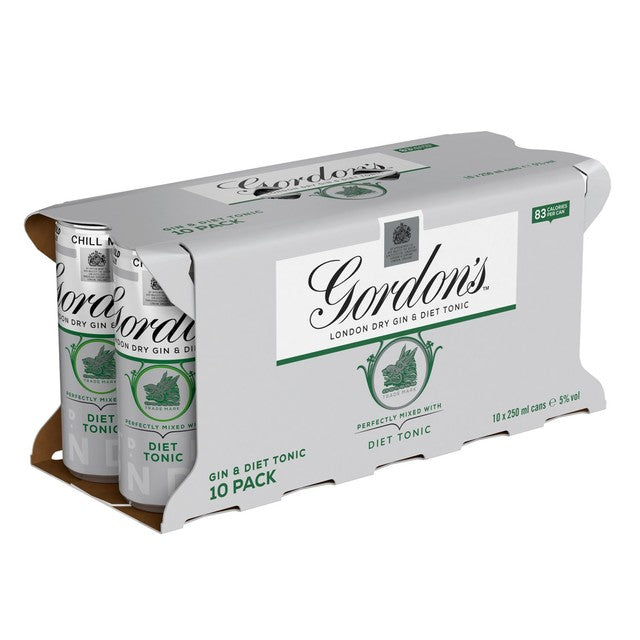 Gordon's Gin & Slimline Tonic 250ml can, UK version