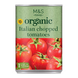 M&S organic Italian chopped tomatoes 400g can, imported from the UK