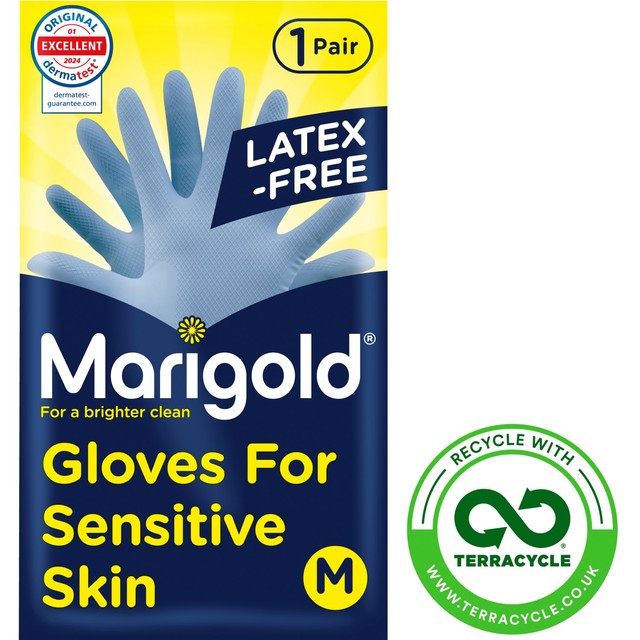 Marigold Sensitive Latex Free Gloves M (British brand)