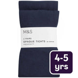 M&S girls school tights 4-5 years navy, imported from the UK