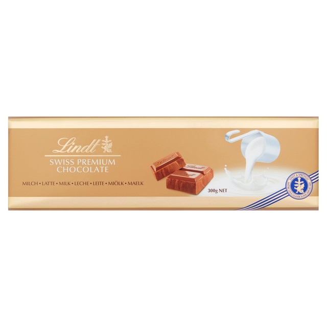 Lindt Gold Swiss Premium milk chocolate bar 300g, UK version
