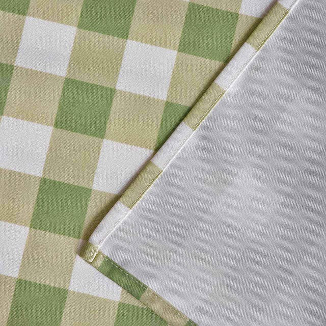 M&S Gingham Wipe Clean Tablecloth, Green Mix