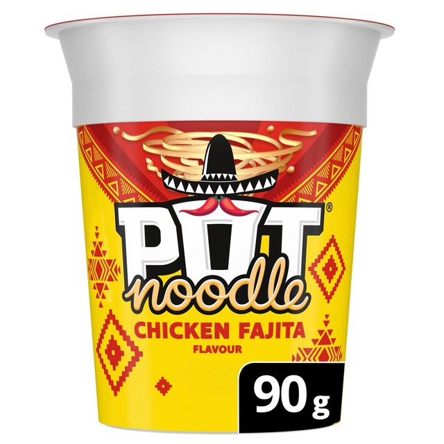 Pot Noodle Chicken Fajita instant noodles 90g, imported from the UK
