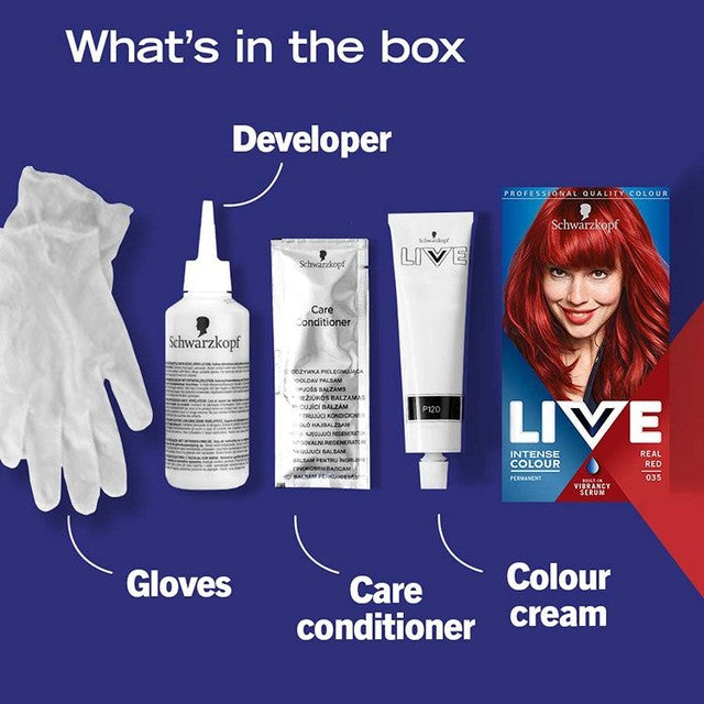 Schwarzkopf Live Real Red 35 permanent hair dye 142ml (British brand)