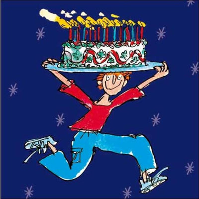 Woodmansterne Quentin Blake Cake Man Birthday Card 16cm x 16cm