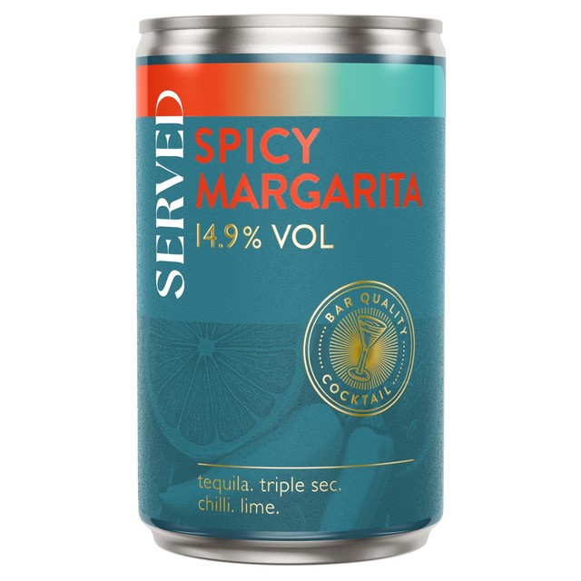 Served Spicy Margarita ready-to-drink cocktail 125ml can (British brand)