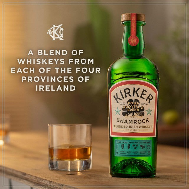Kirker & Greer Shamrock Irish Whiskey 70cl, UK version