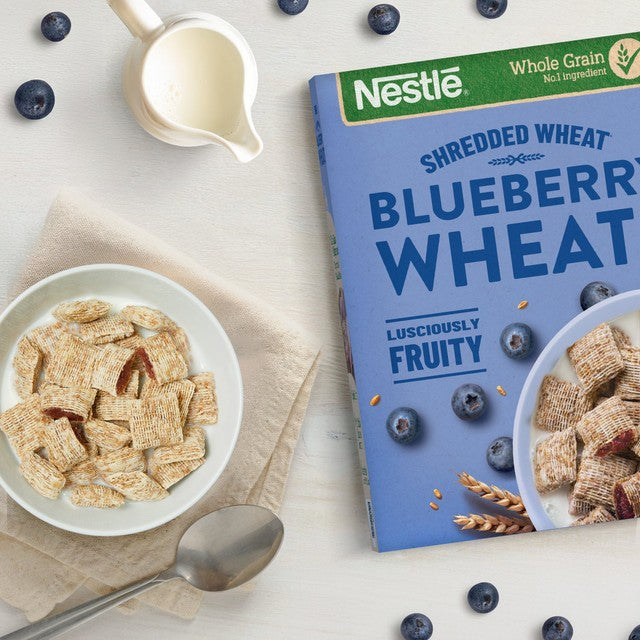 Nestle Shredded Wheat Bitesize Blueberry Wheats Cereal 450g (British brand)