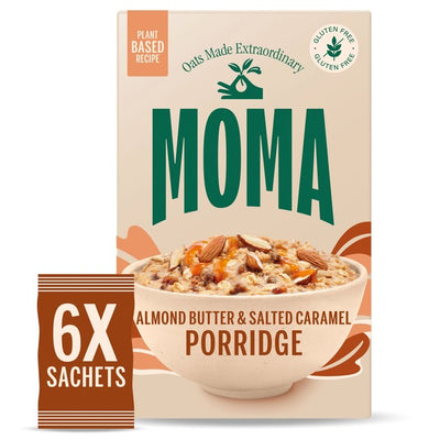 Moma Almond Butter & Salted Caramel Porridge Sachets Gluten Free 6 x 40g