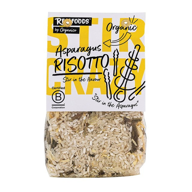 Realfoods by Organico organic asparagus risotto mix 250g, imported from the UK