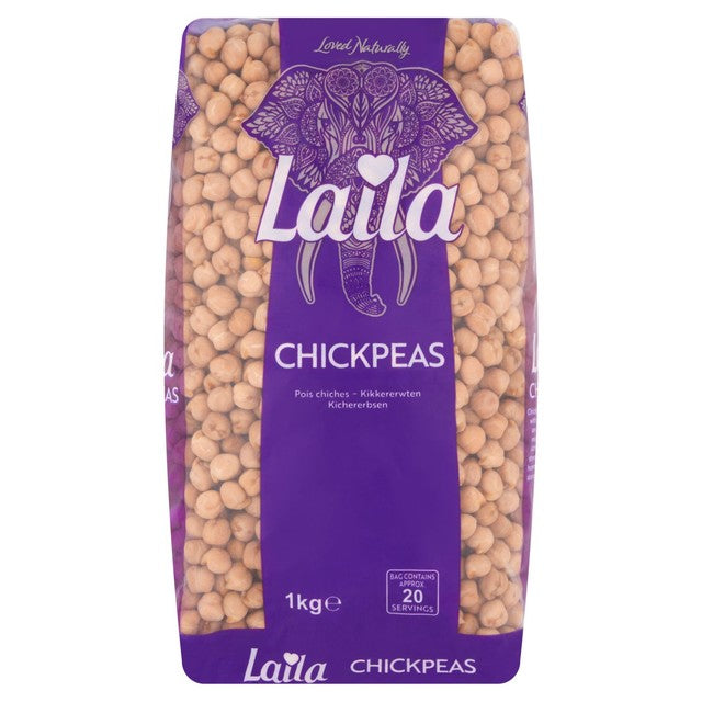 Laila chickpeas 1kg, UK version