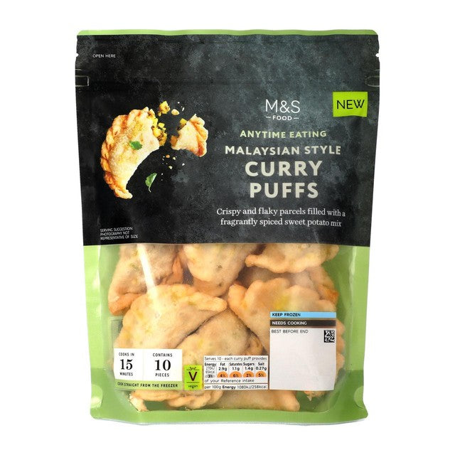 M&S Malaysian Style Curry Puffs 250g, imported from the UK