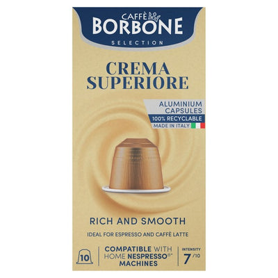 Caffe Borbone Crema Superior Intensity 7 Nespresso Compatible Coffee Capsules 10 Count
