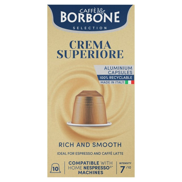 Caffe Borbone Crema Superior Intensity 7 coffee capsules 10 count - British product