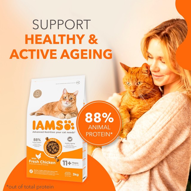 Iams senior chicken cat food 800g, UK version