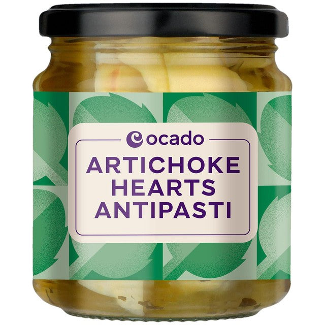 Ocado sliced artichoke hearts with parsley and chilli antipasti 280g, imported from the UK