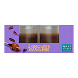 M&S vegan chocolate & caramel dessert pots 184g, imported from the UK