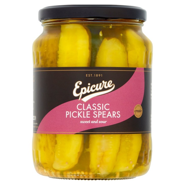 Epicure classic pickle spears 670g - British product