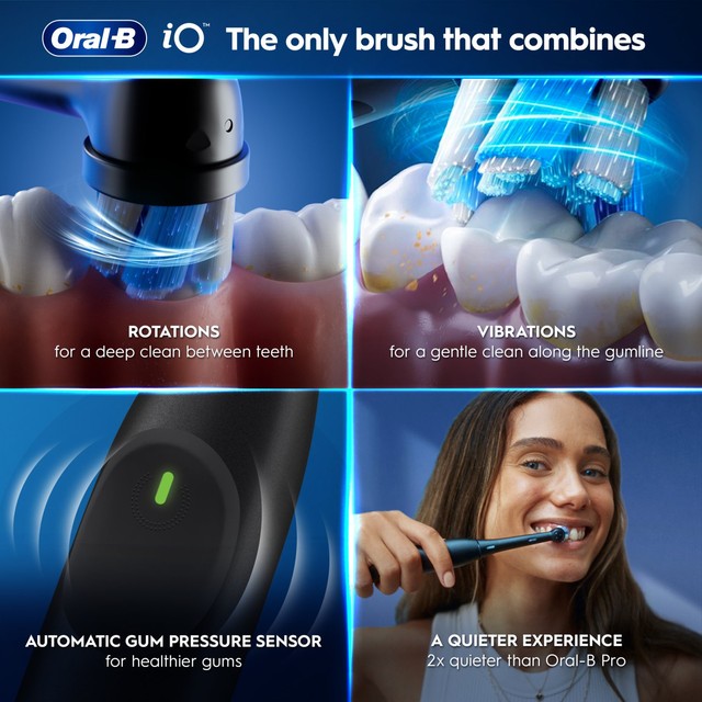Oral-B electric toothbrush Night Black / Calm Pink duo pack, imported from the UK