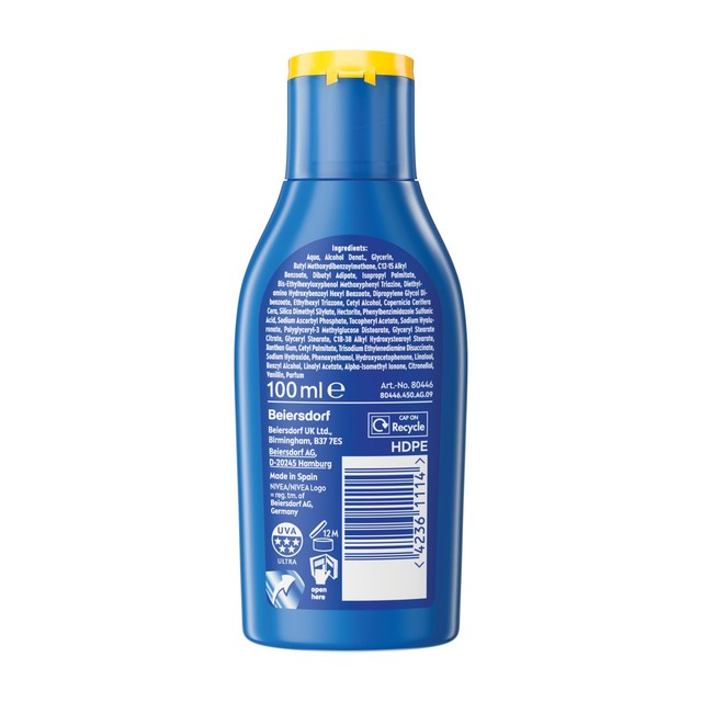 Nivea sun lotion travel size 100ml, imported from the UK