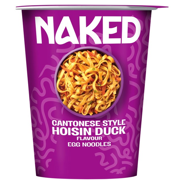 Naked Egg Noodles Hoi Sin Duck 78g imported from the UK