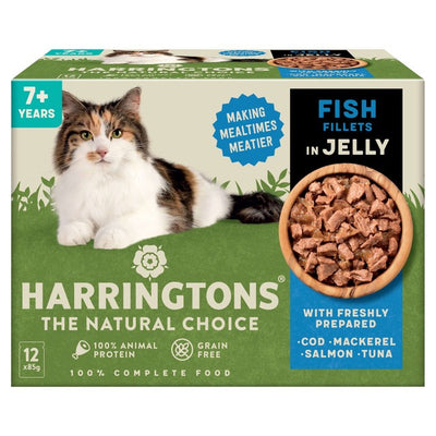 Harringtons Wet Cat Food Senior Fish in Jelly Multipack 12 x 85g