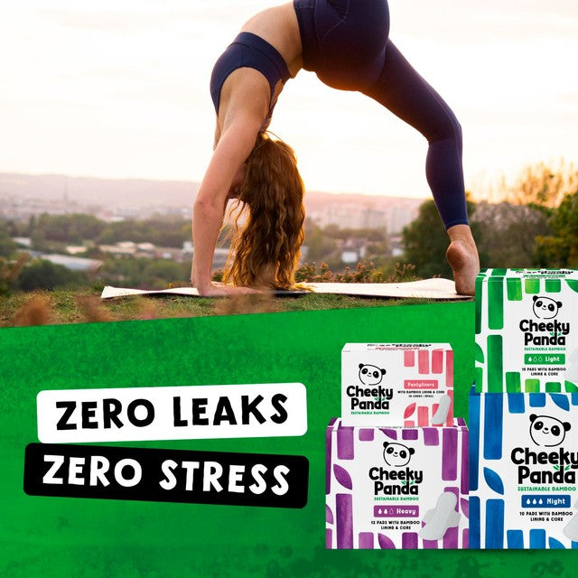 The Cheeky Panda bamboo period pads light 240mm 15 pack (British brand)