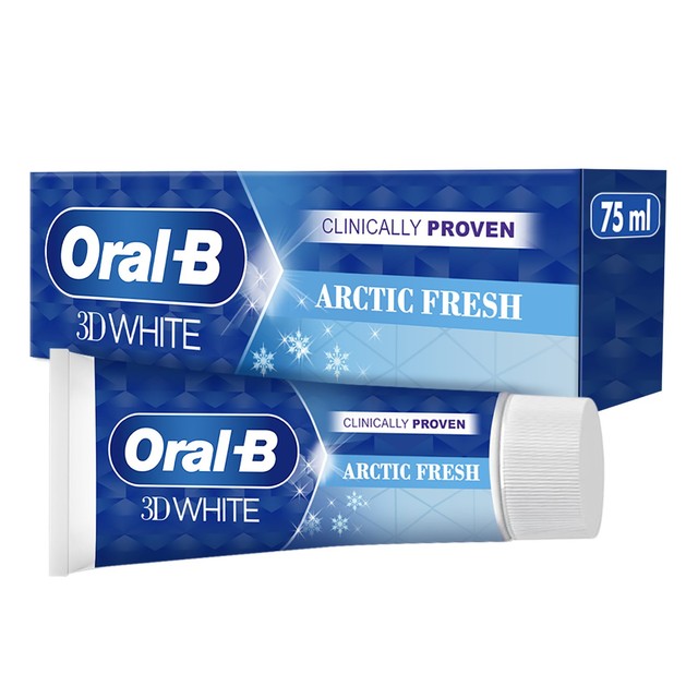 Oral-B 3D White Arctic Fresh toothpaste 75ml, imported from the UK