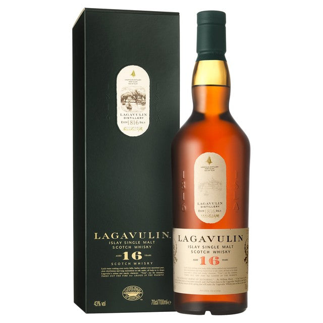 Lagavulin 16 Year Old Single Malt Whisky 70cl, UK version