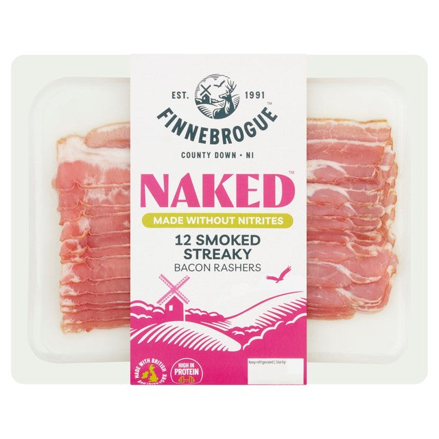 Finnebrogue smoked streaky bacon rashers 200g - British product