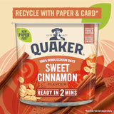 Quaker sweet cinnamon porridge pot 57g (British brand)
