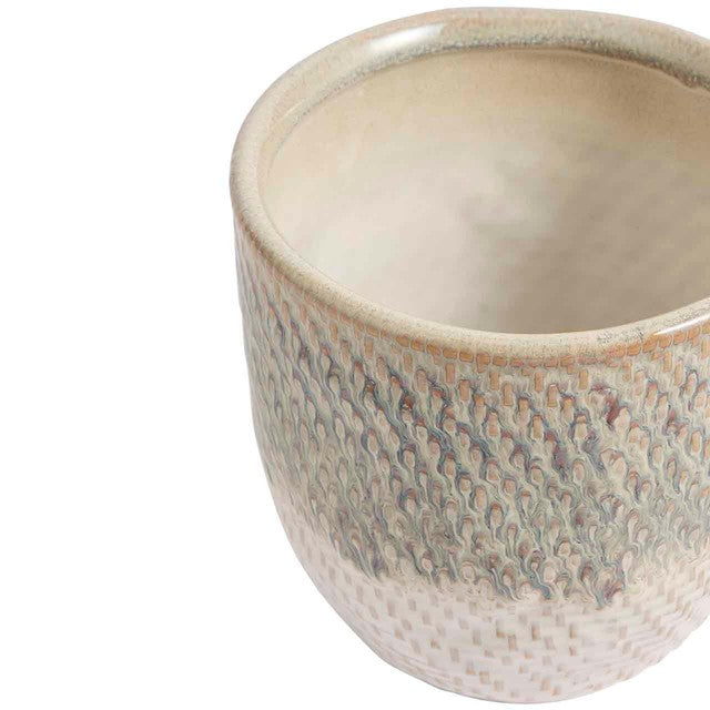 M&S ceramic planter white medium, imported from the UK
