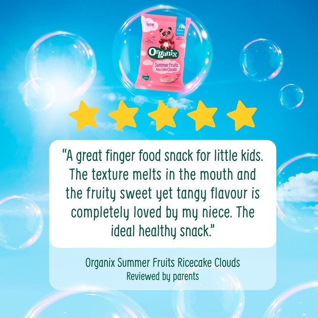 Organix apple rice cake clouds 40g baby snack, imported from the UK