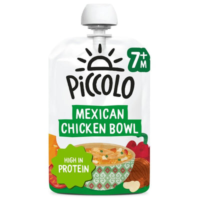 Piccolo Organic Mexican Chicken Bowl Baby Food Meal Pouch 130g