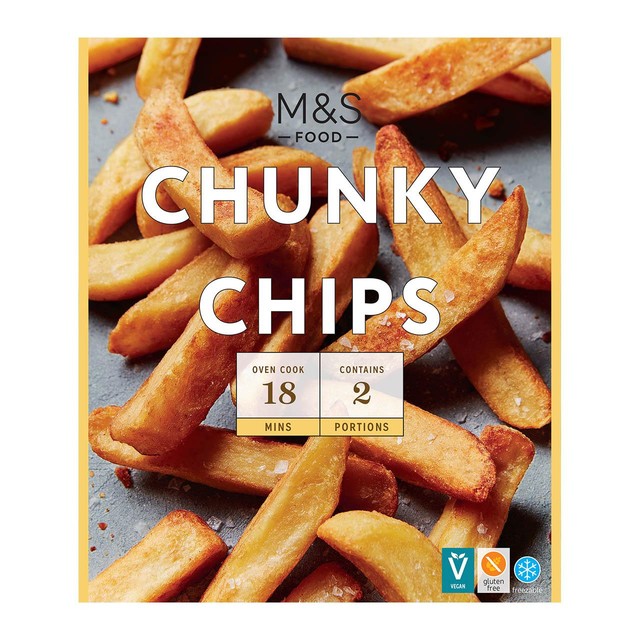 M&S chunky chips 400g, imported from the UK