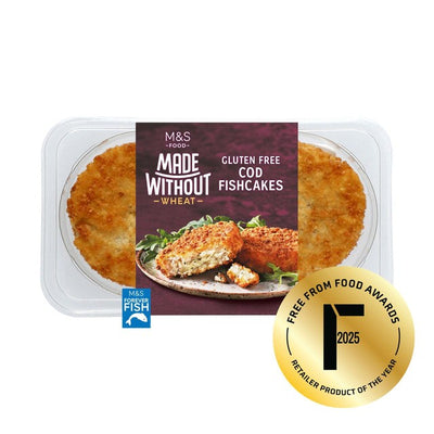 M&S Made Without 2 Cod Fishcakes Gluten Free 170g