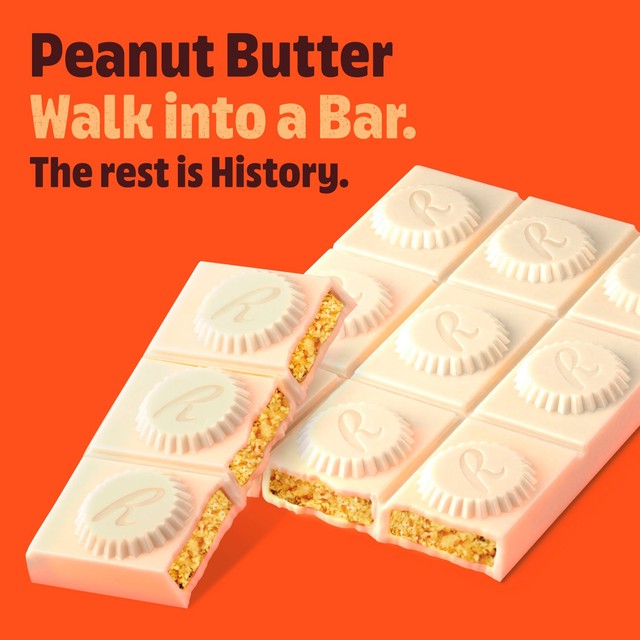 Reese's white chocolate peanut butter bar 90g, imported from the UK