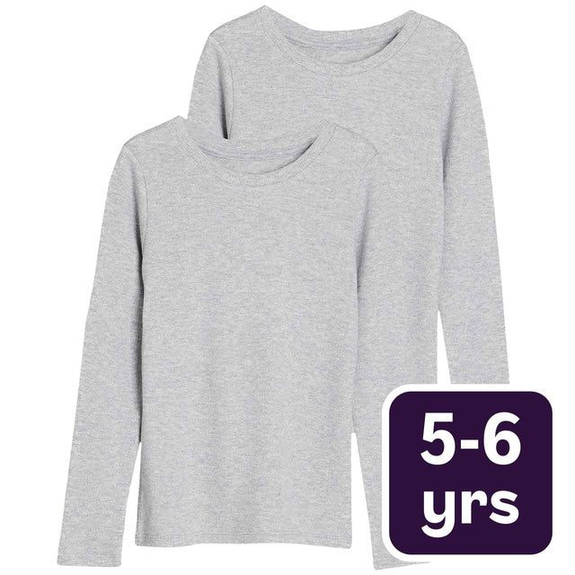 M&S Heatgen Thermal Tops grey marl 5-6 years, imported from the UK