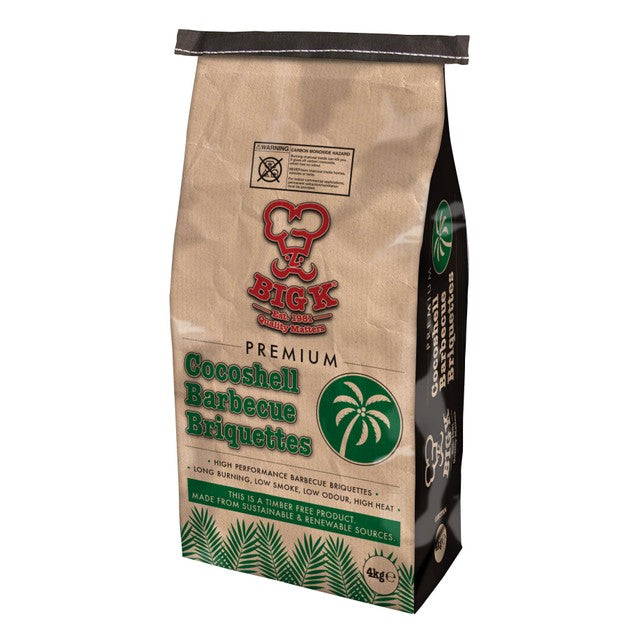 Big K Barbecue Coconut Shell Briquettes 4kg - British product