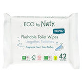 Naty flushable toilet wipes unscented, imported from the UK