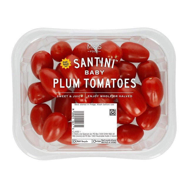 M&S Santini Baby Plum Tomatoes 340g (British brand)