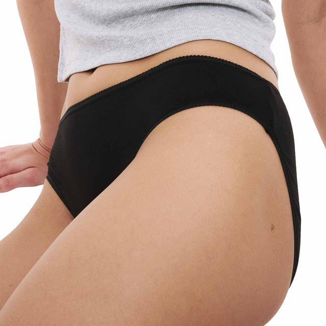 M&S pure cotton bikini knickers black size 14, imported from the UK